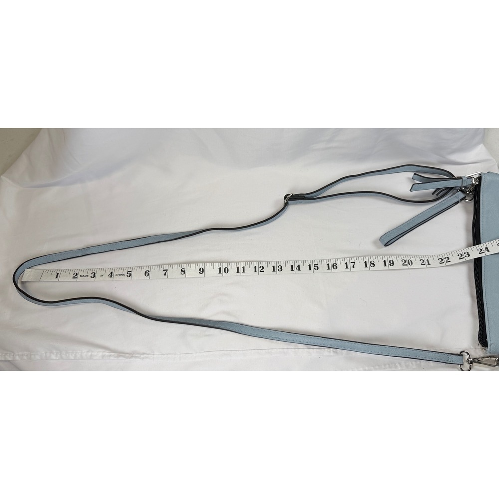 Jessica Simpson Crossbody Bag Womens Small Blue Cream Triple Zip Colorblock - Picture 11 of 11
